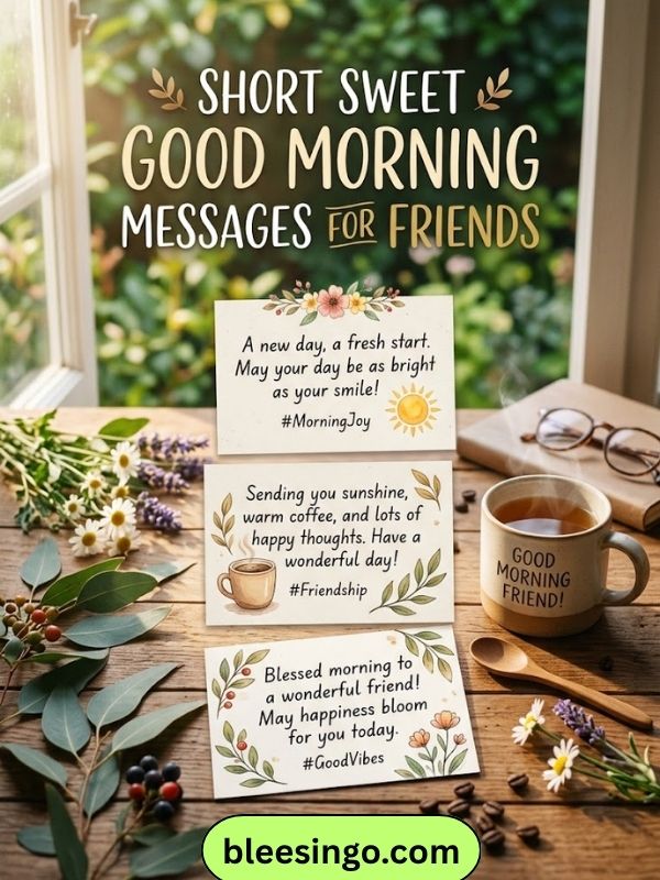 Short Sweet Good Morning Messages for Friends